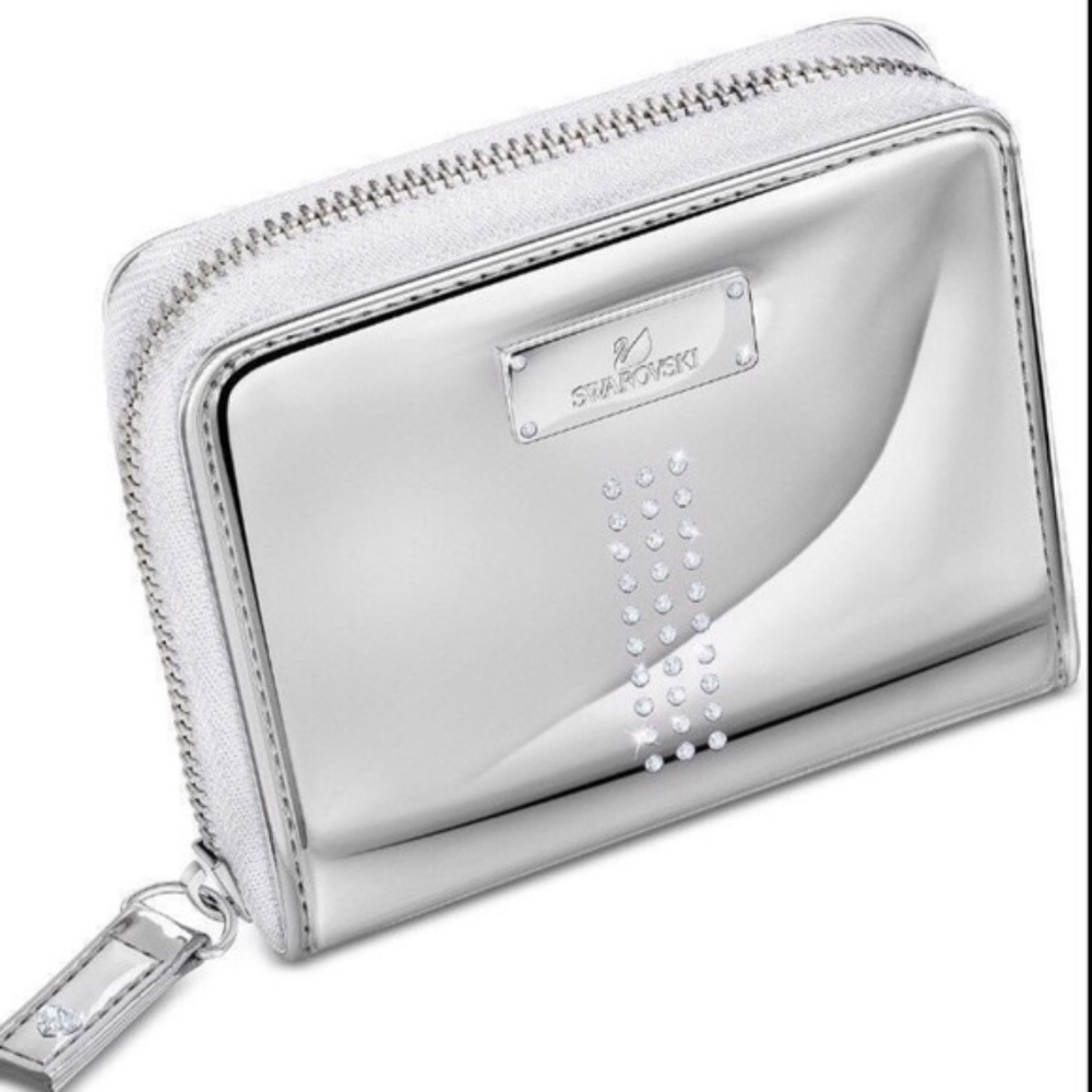 New in Box. Swarovski Crystal Zipper Wallet